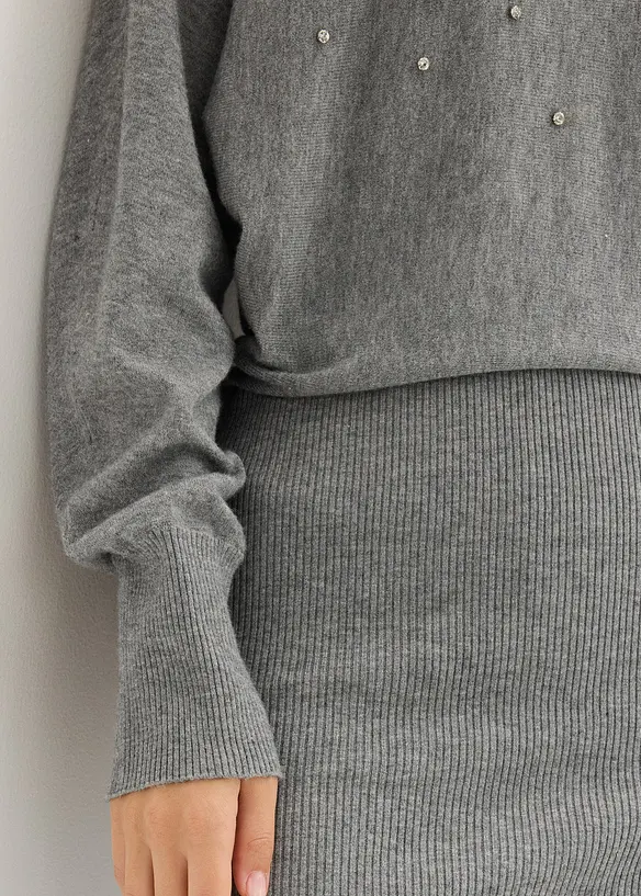 Gebreide jurk in een zachte viscosemix, bonprix