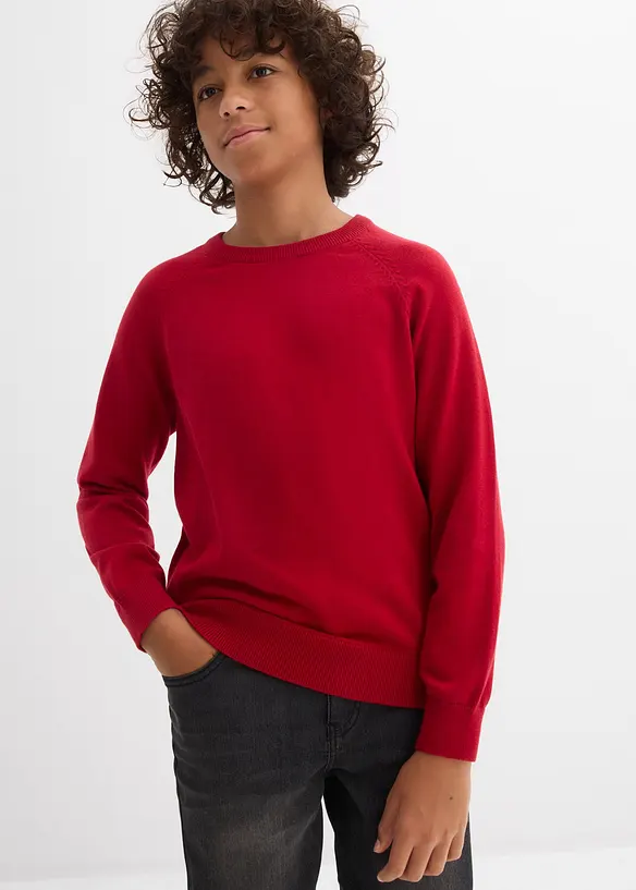 Fijn gebreide trui van puur katoen, bonprix