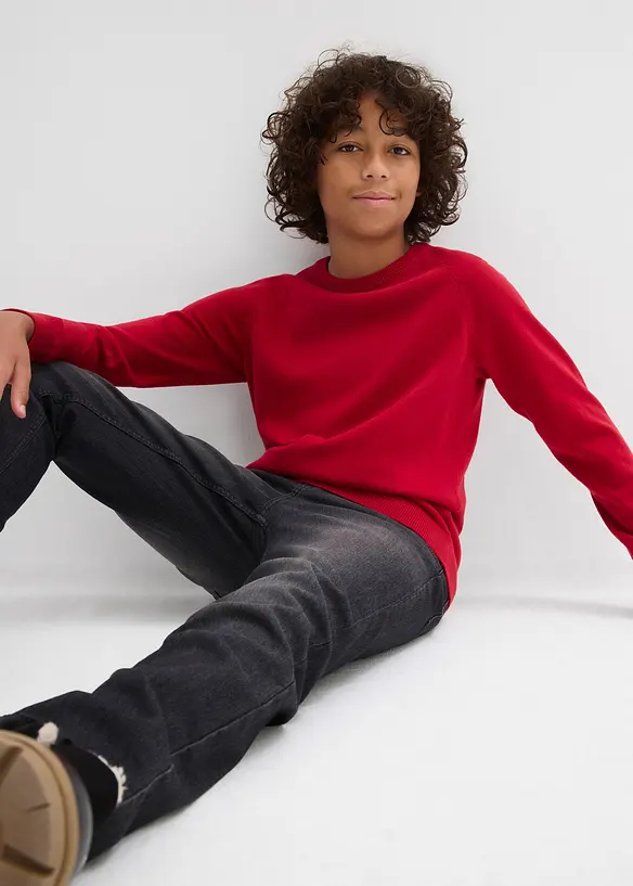 Fijn gebreide trui van puur katoen, bonprix