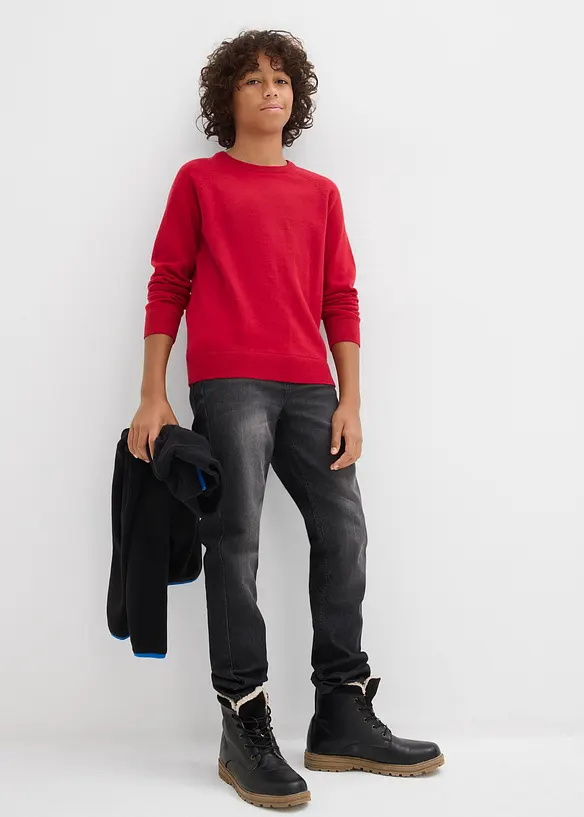 Fijn gebreide trui van puur katoen, bonprix