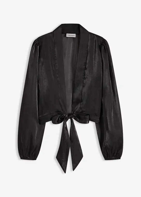 Bolero van fijne tule met strik, bonprix