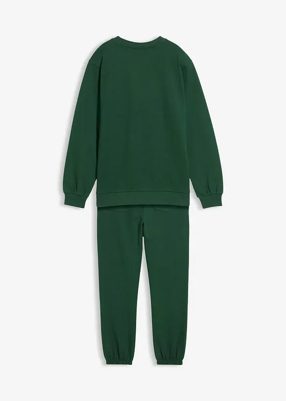 Sweatshirt en joggingbroek van puur katoen (2-dlg. set), bonprix