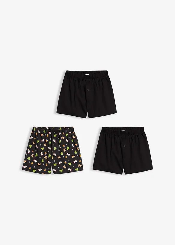 Wijde boxershort van katoen (set van 3), bonprix