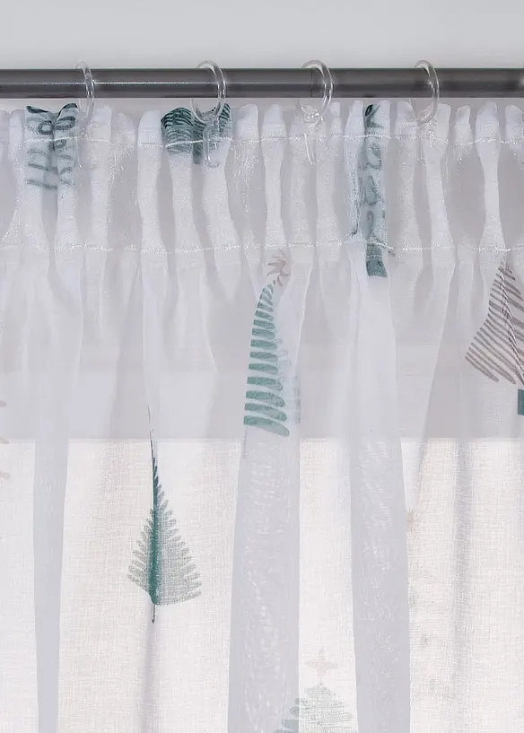 Gordijn met dennenbomen print (1 stuk), bonprix