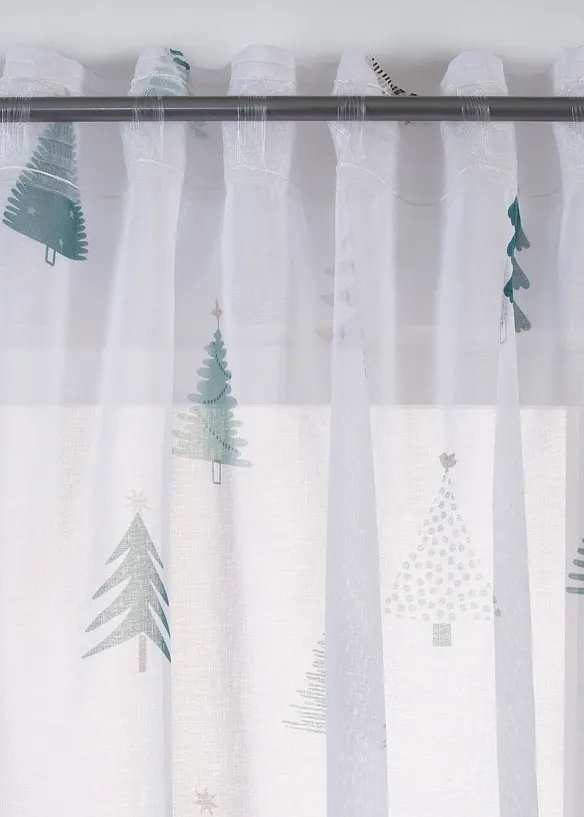 Gordijn met dennenbomen print (1 stuk), bonprix