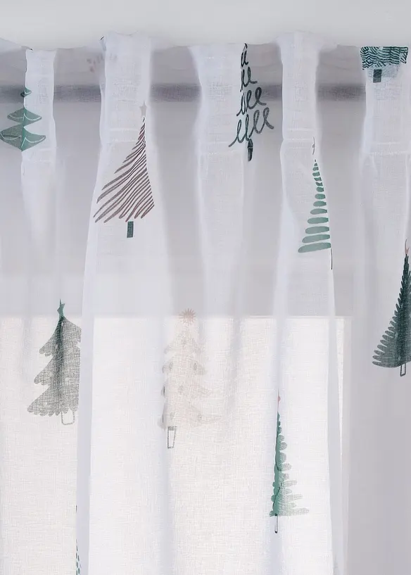 Gordijn met dennenbomen print (1 stuk), bonprix