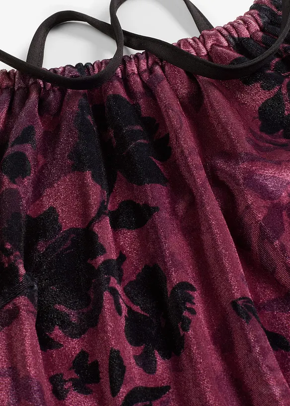 Maxi jurk van glanzend fluweel, bonprix