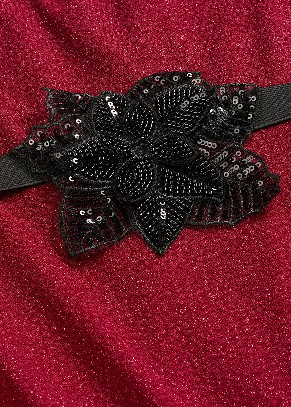 One shoulder jurk met glitters, bonprix