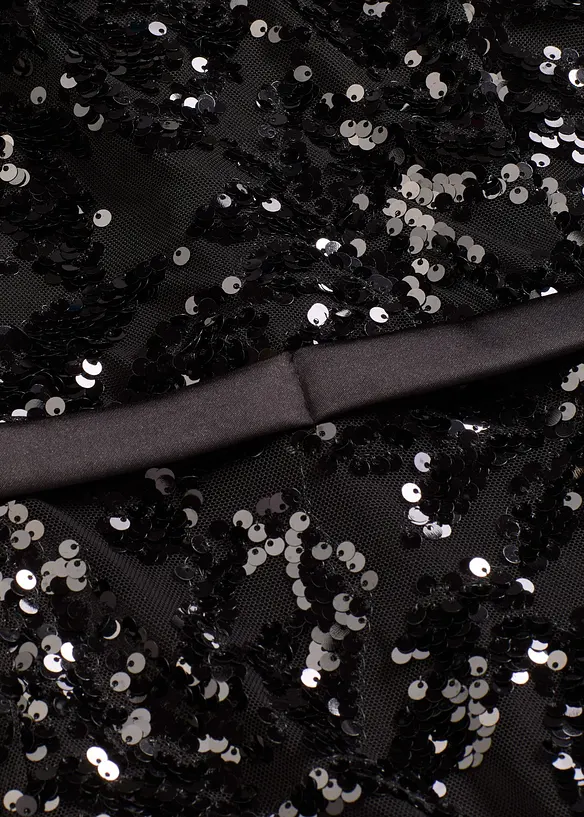 Paillettenjurk met volant, bonprix