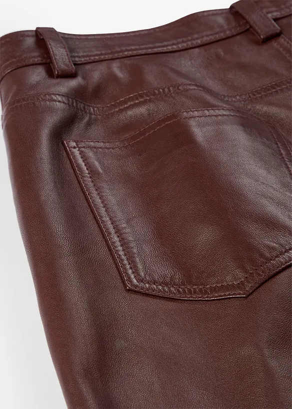 Leren broek van lamsnappa, bonprix