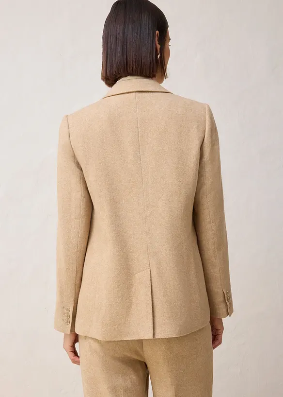 Wollen blazer met visgraatpatroon, bonprix