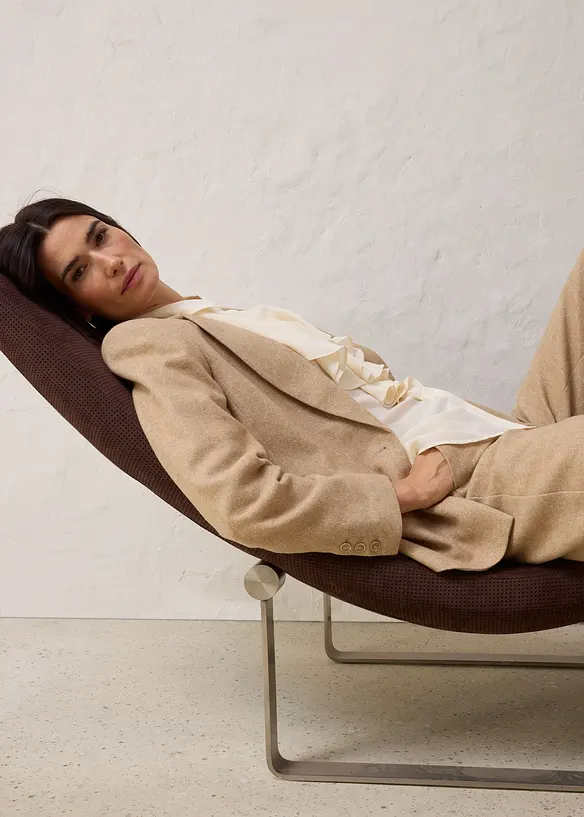 Wollen blazer met visgraatpatroon, bonprix