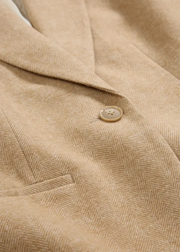 Wollen blazer met visgraatpatroon, bonprix