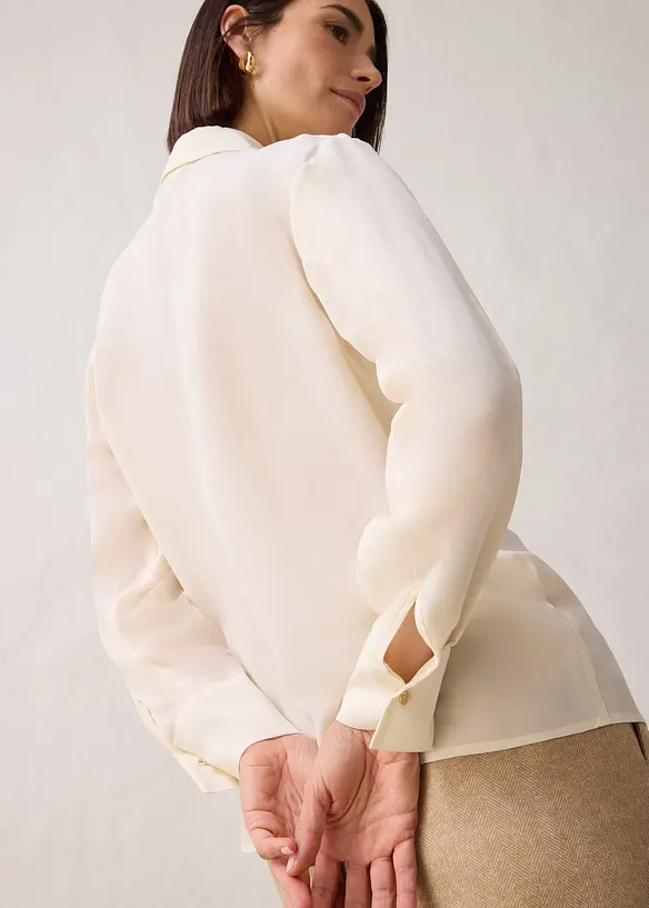 Blouse met zijde, bonprix