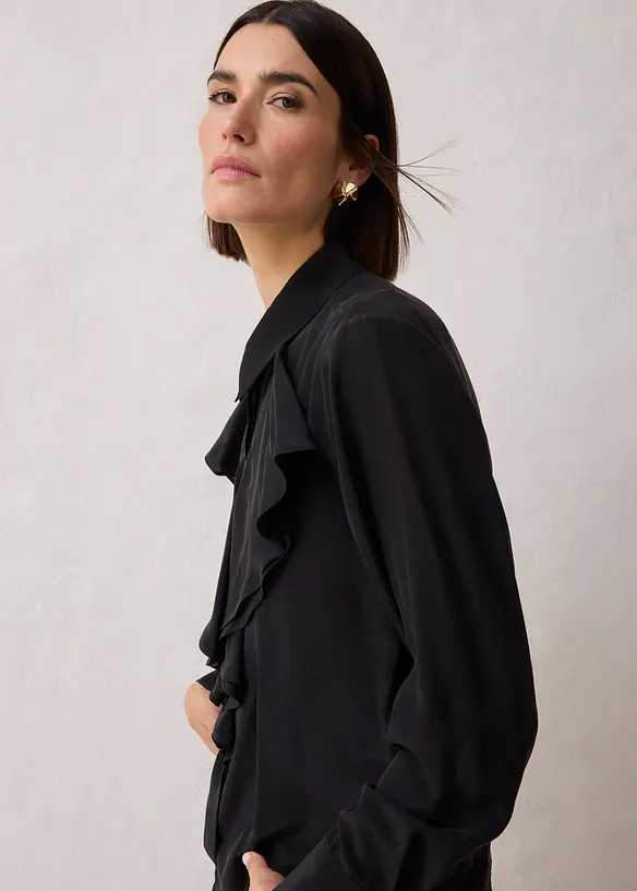 Blouse met zijde, bonprix