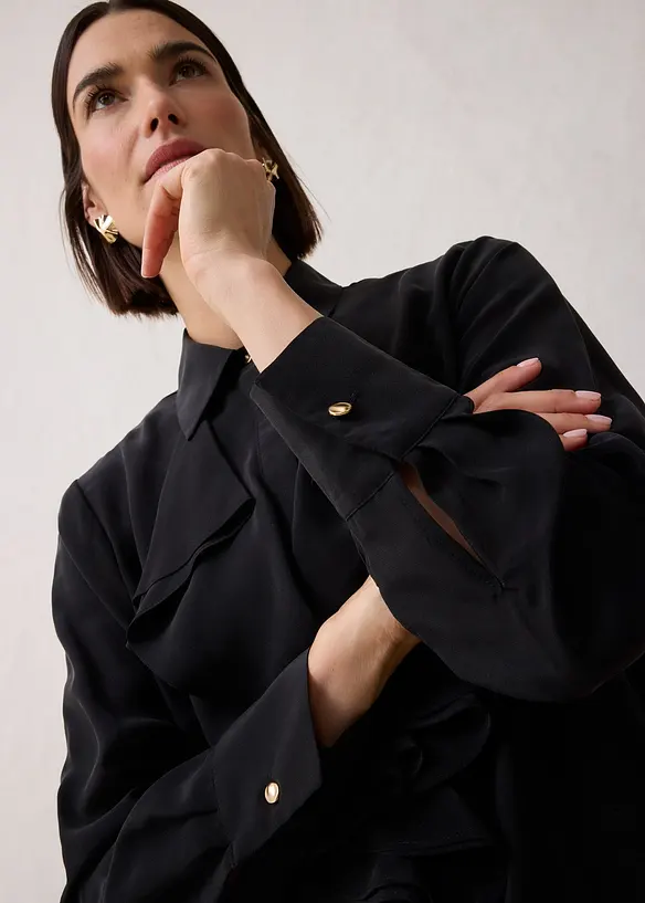 Blouse met zijde, bonprix