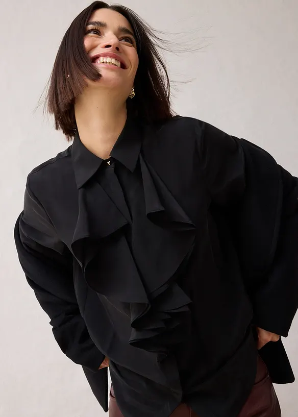 Blouse met zijde, bonprix