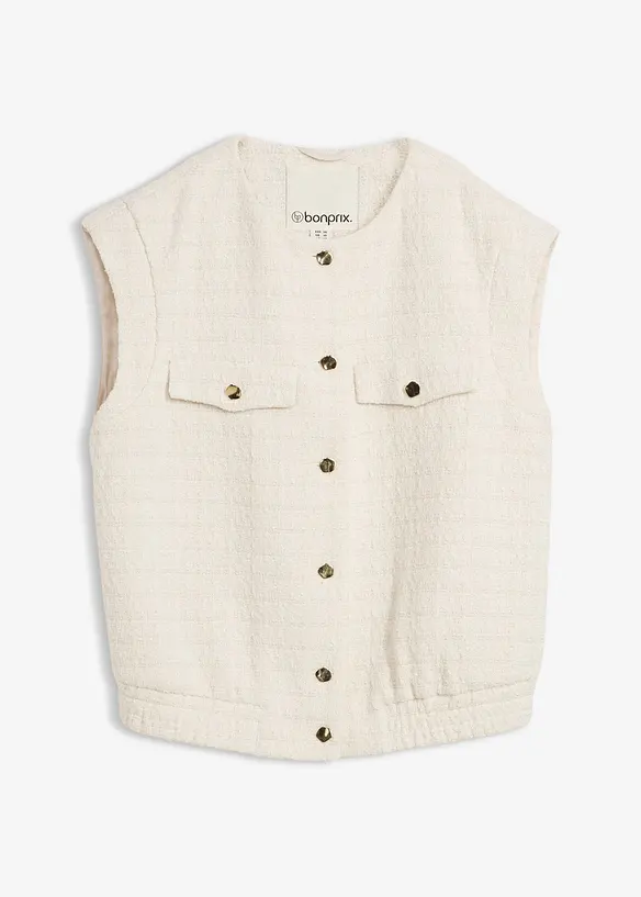 Mouwloze blazer met wol, bonprix