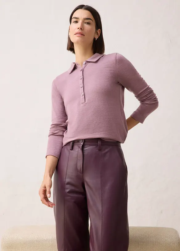 Poloshirt met wol, bonprix