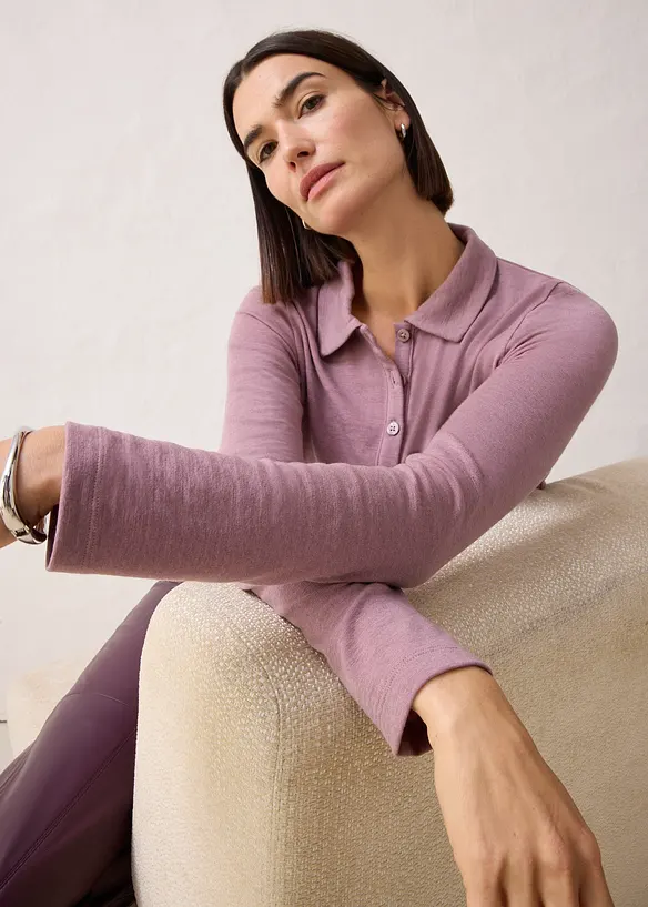 Poloshirt met wol, bonprix