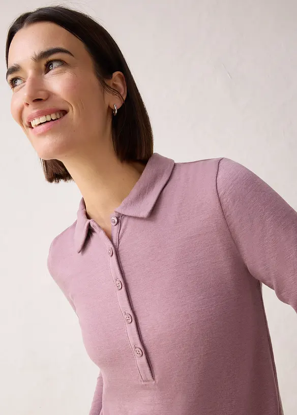 Poloshirt met wol, bonprix