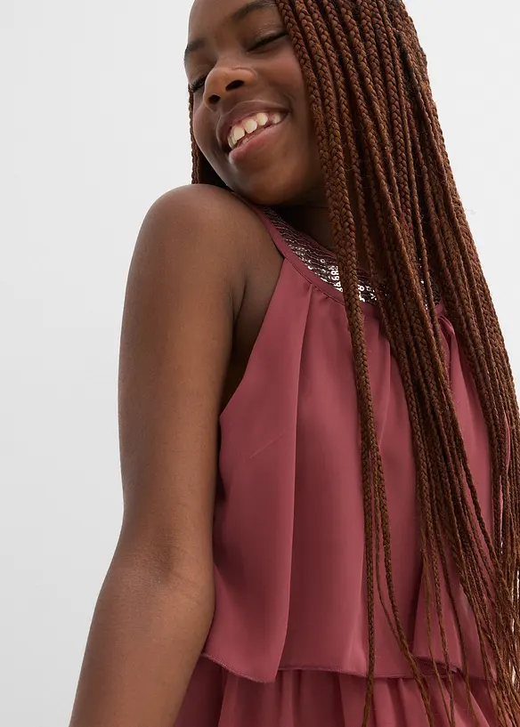 Feestelijke meisjes jurk van chiffon, bonprix