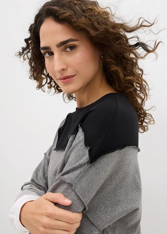 Sweater in een zachte katoenmix, bonprix