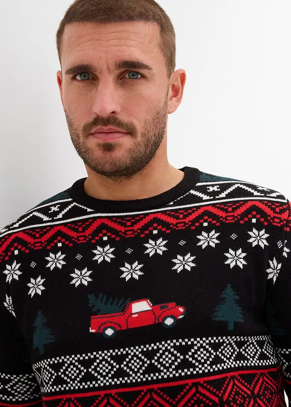 Fijngebreide kersttrui, bonprix