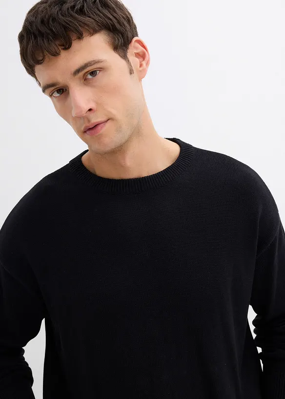 Trui met ronde hals, loose fit, bonprix