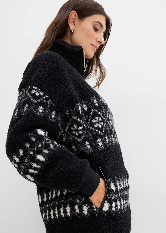 Teddy fleece trui, bonprix