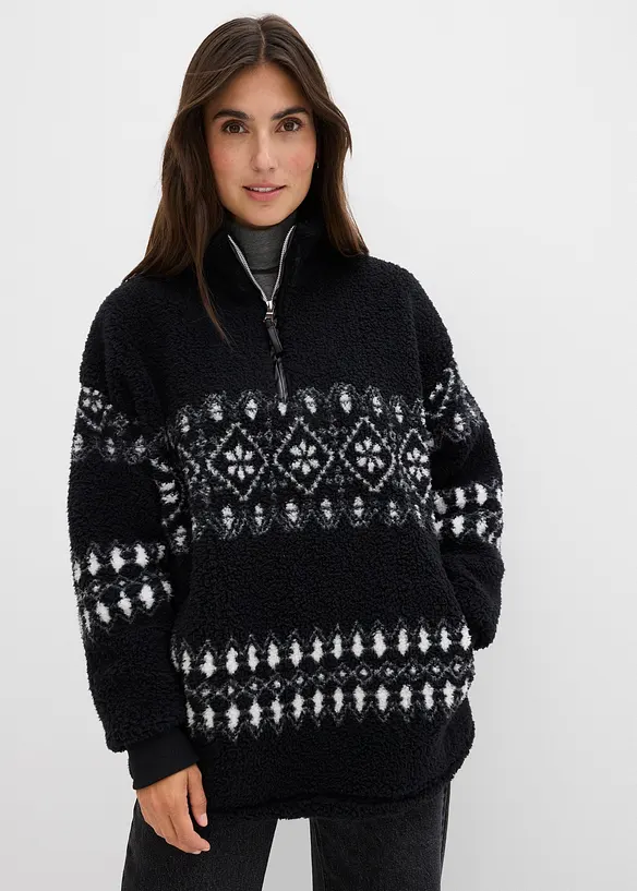 Teddy fleece trui, bonprix