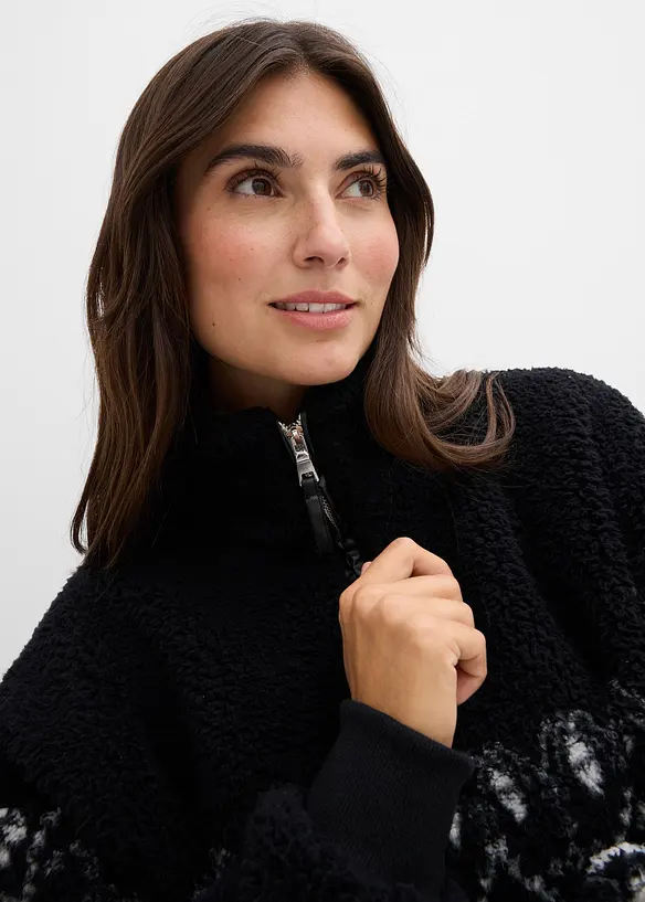 Teddy fleece trui, bonprix