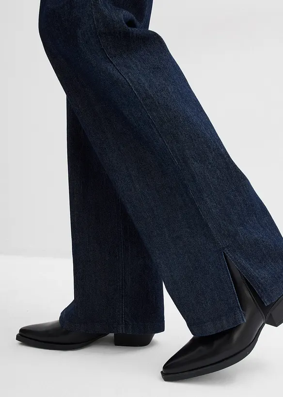 Wide leg jeans met comfortband, high waist, bonprix