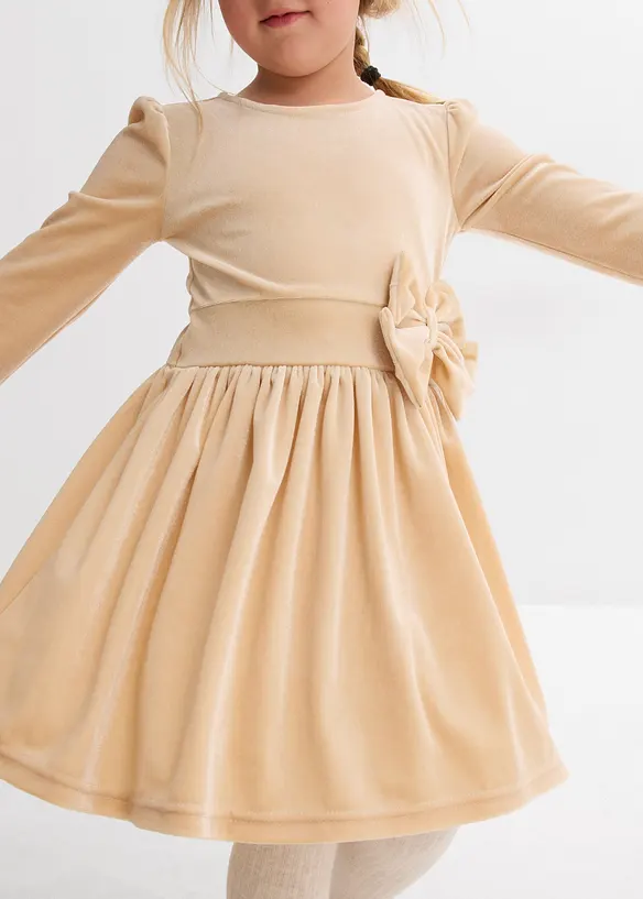Meisjes jurk van fluweel, bonprix
