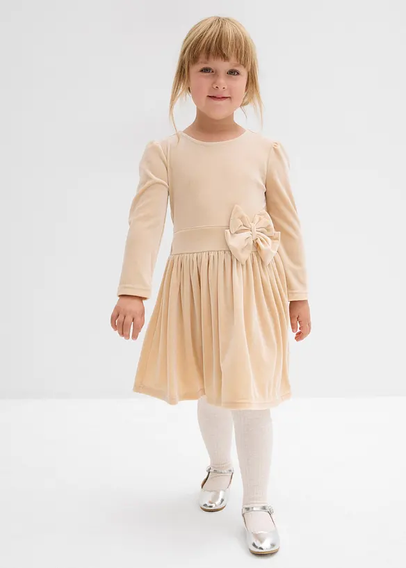 Meisjes jurk van fluweel, bonprix