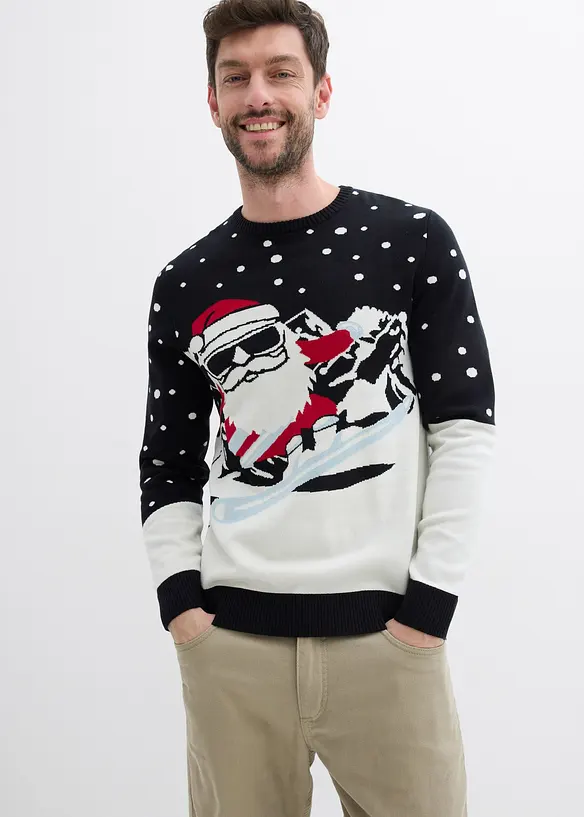 Kersttrui met katoen, bonprix