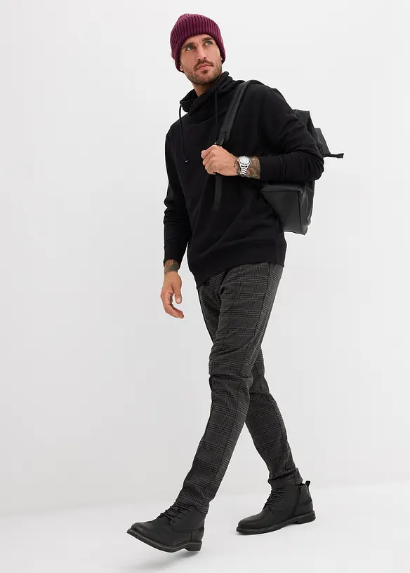 Sweater met sjaalkraag van biologisch katoen, bonprix