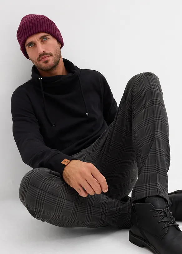 Sweater met sjaalkraag van biologisch katoen, bonprix