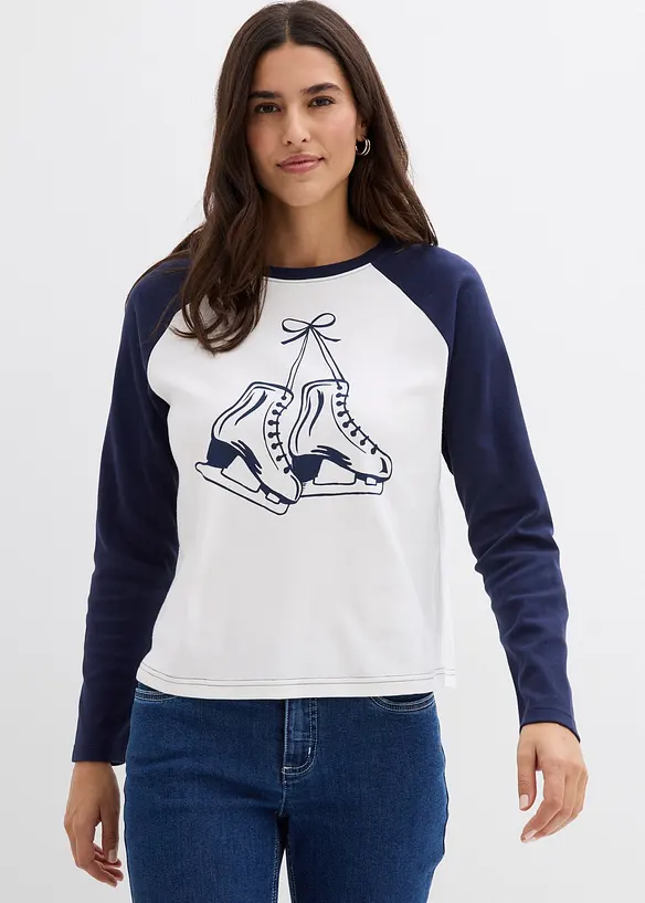 Raglan longsleeve van puur katoen, bonprix