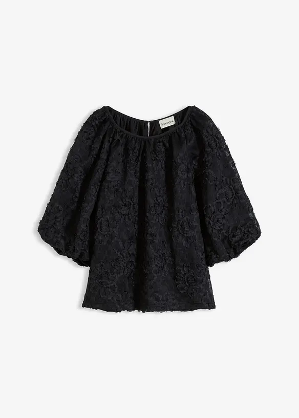 Blouse met een gestructureerd bloemmotief, bonprix