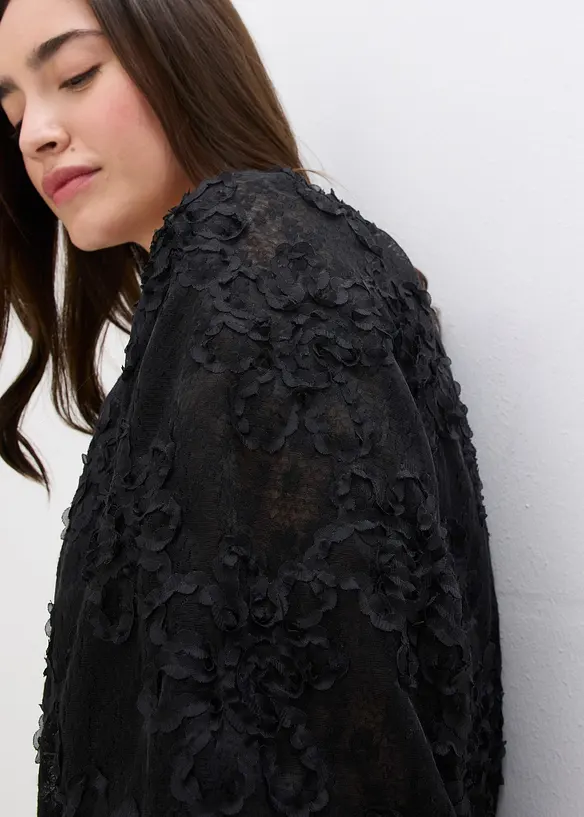 Blouse met een gestructureerd bloemmotief, bonprix