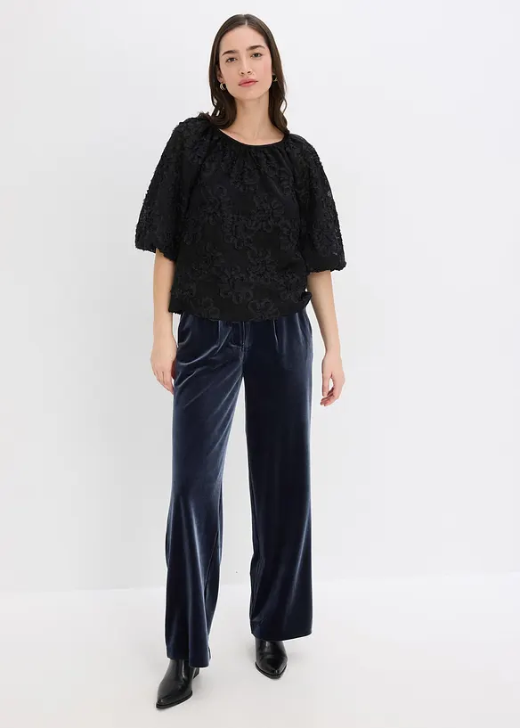 Blouse met een gestructureerd bloemmotief, bonprix