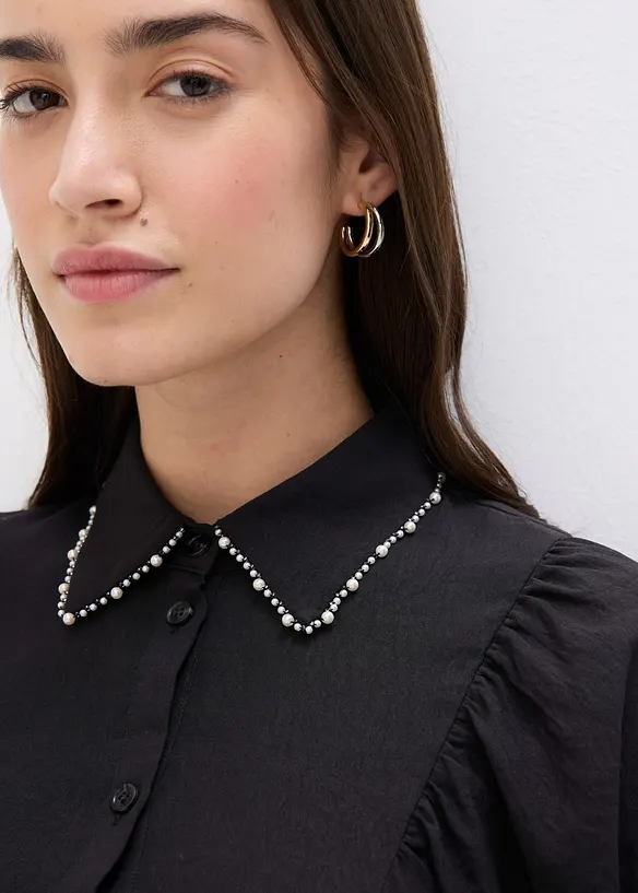 Midi-jurk met parelapplicatie, bonprix