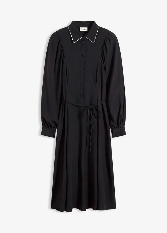 Midi-jurk met parelapplicatie, bonprix