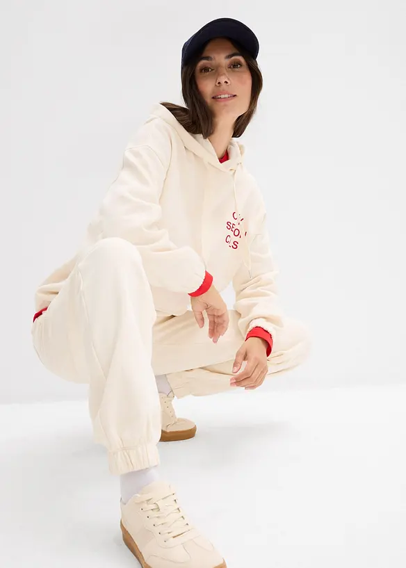 Oversized sweater van katoen, bonprix