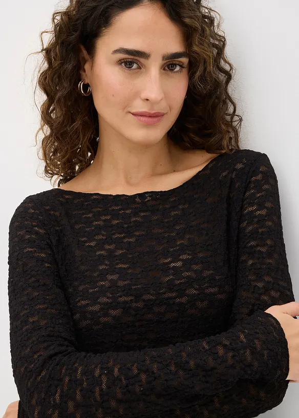 Longsleeve van kant, bonprix