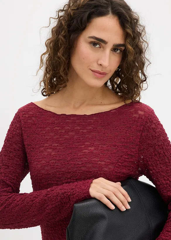 Longsleeve van kant, bonprix