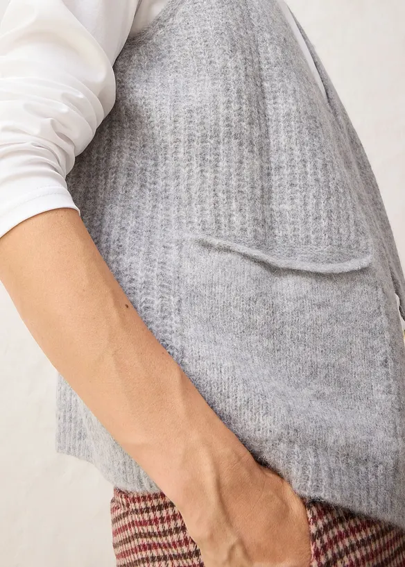 Grof gebreid vest met alpacawol, bonprix