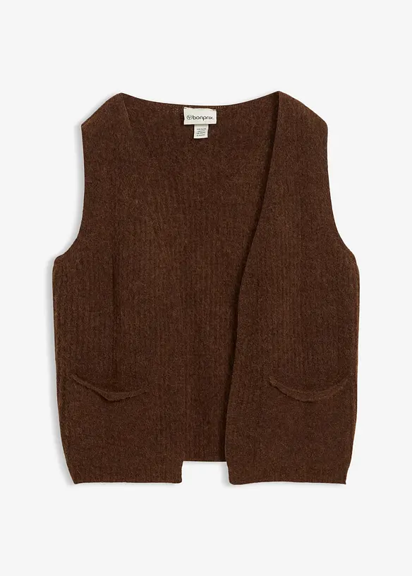 Grof gebreid vest met alpacawol, bonprix