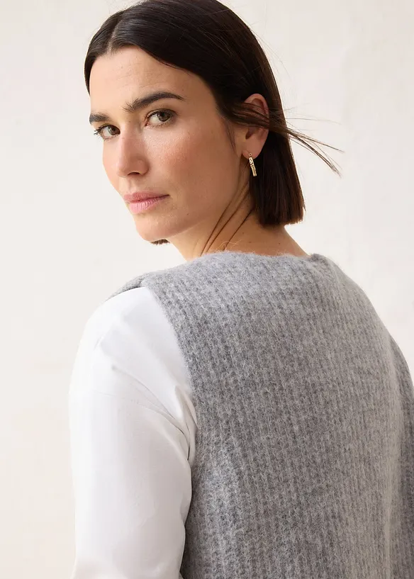 Grof gebreid vest met alpacawol, bonprix